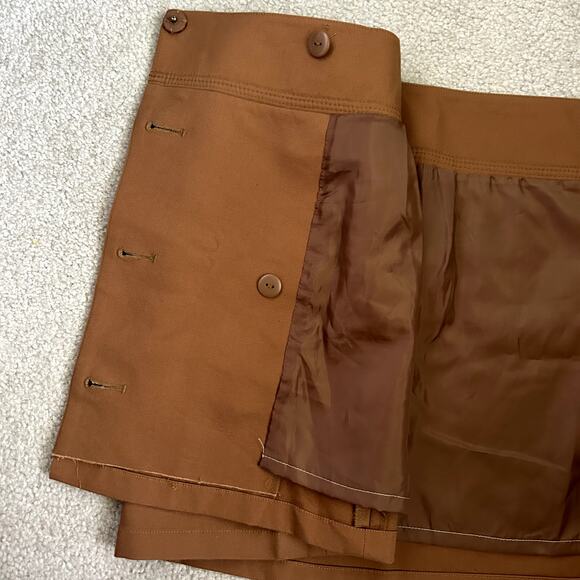 Loft Women´s Brown A-line Bohemian Preppy Western Button Wrap Skirt size 6 - Picture 11 of 11